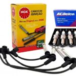 Kit Cables NGK y Bujías (x4) ACDelco Onix/Prisma 2013/... 1.4L 8v